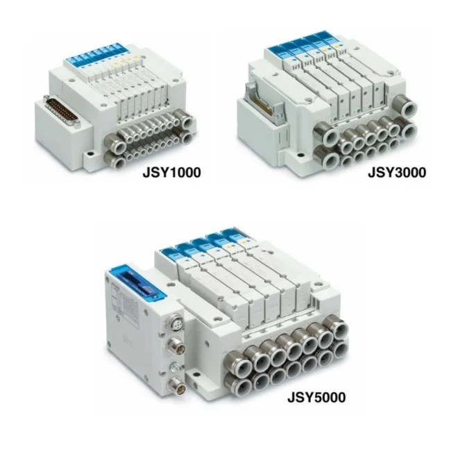 SMC Compact 5-Port Solenoid Valve/Plug-in Type JSY1000/3000/5000