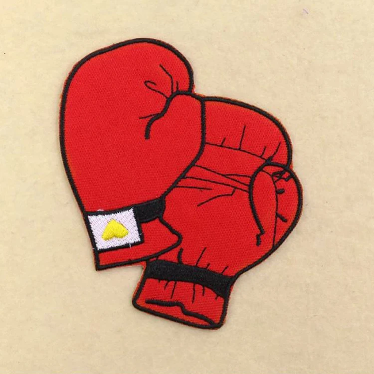 Boxing -Gloves Patch Iron on Patches for Clothing DIY Apparel Sewing Fabric Clothes Stickers Embroidery Applique T-shirt