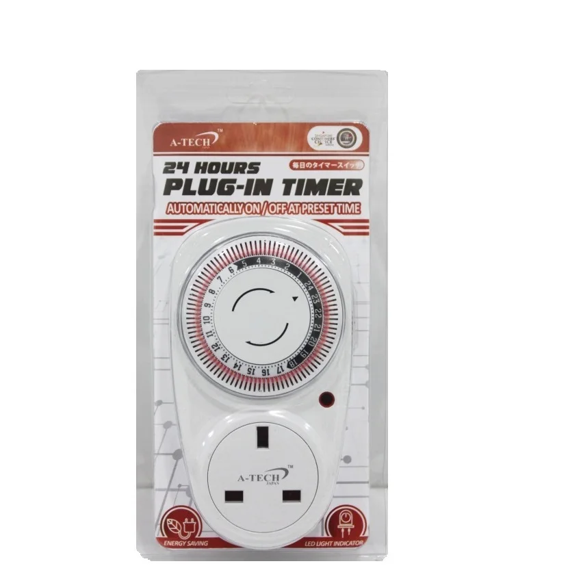 High Quality 24 Hours Plug-in Timer with automatically on/off at preset time Function with best price Made in Japan