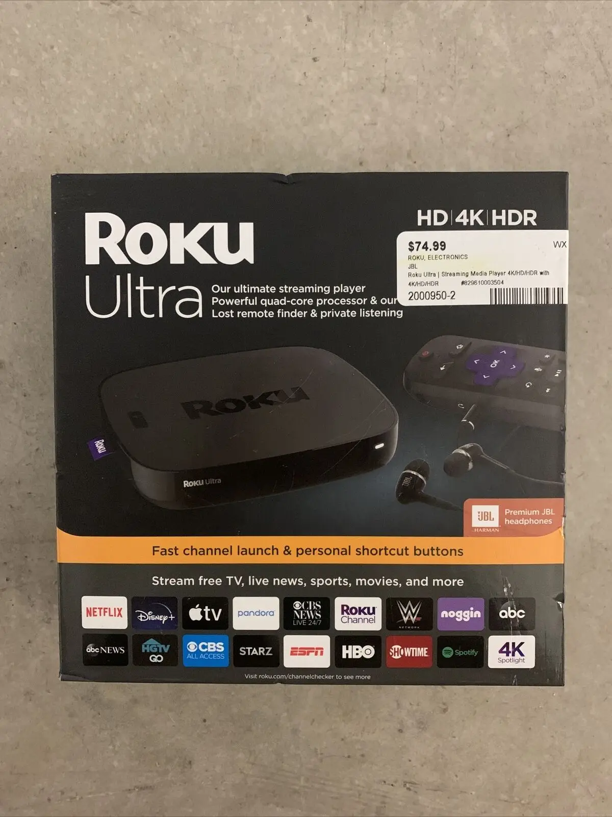 Устройство для потокового медиаплеера Roku 3920R 4K HD HDR