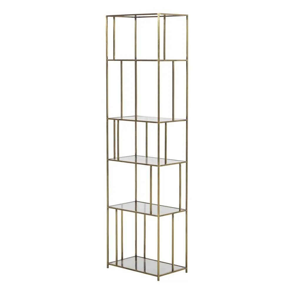 Steel Clothing Display Stand Display Racks Store Boutique Gold Modern Store Bag Gold Metal Display Rack Stand Bookcase Vitrine