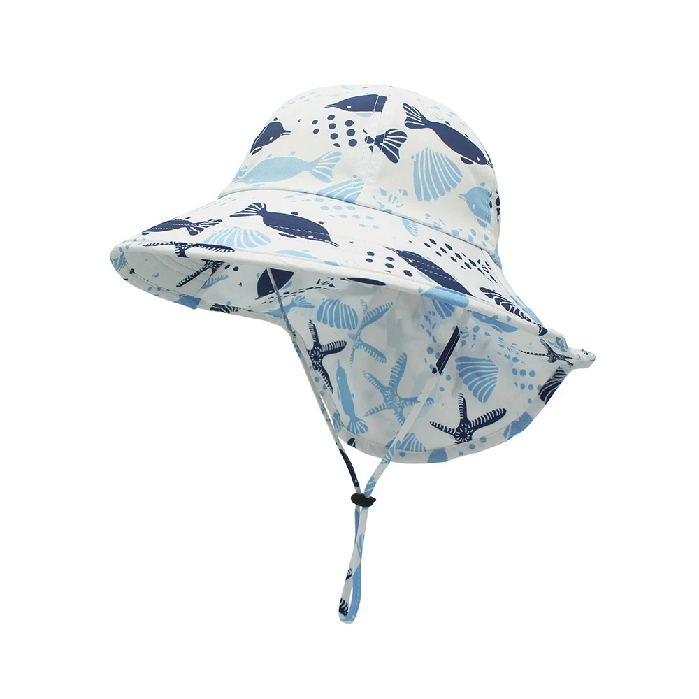 Fashion Allover Printed Kids Casual Cotton Caps Baby Hats  Baby  Beach Hat