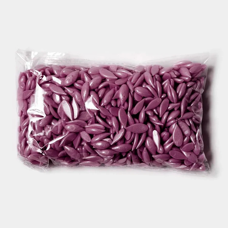 Creamy aromatic hot film wax in granules Plum 0,5 kg medium thickness with a light fruity aroma, beauty