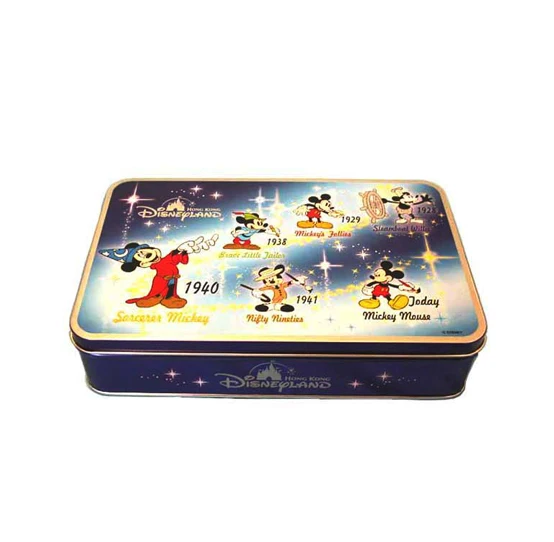 
LED Rectangle metal tin can box for cake coffee coffin chocolate sweet candy cookie wine gift packaging 