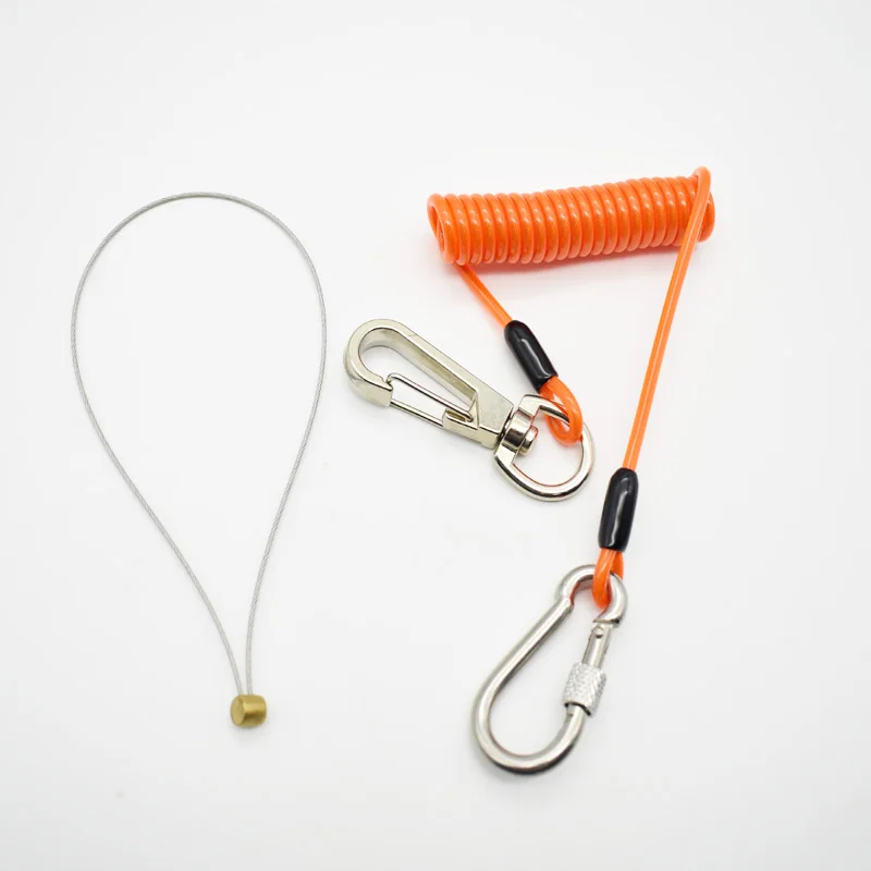 Fall protection manufacturer secure spring for tools coiled lanyard safety cable retractable coil tether