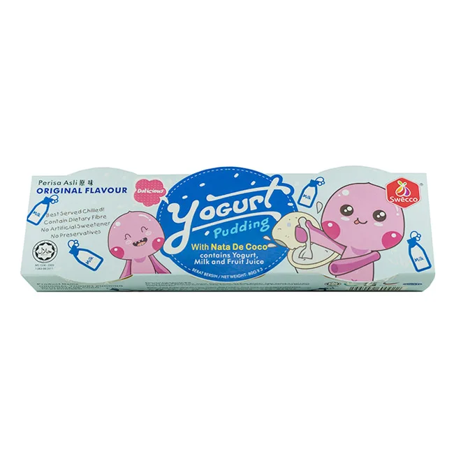 Продажа оптом оригинальный ароматизатор йогурт пудинг здоровое молоко закуски растворимый лучше всего подобрать охлажденное питание волокно