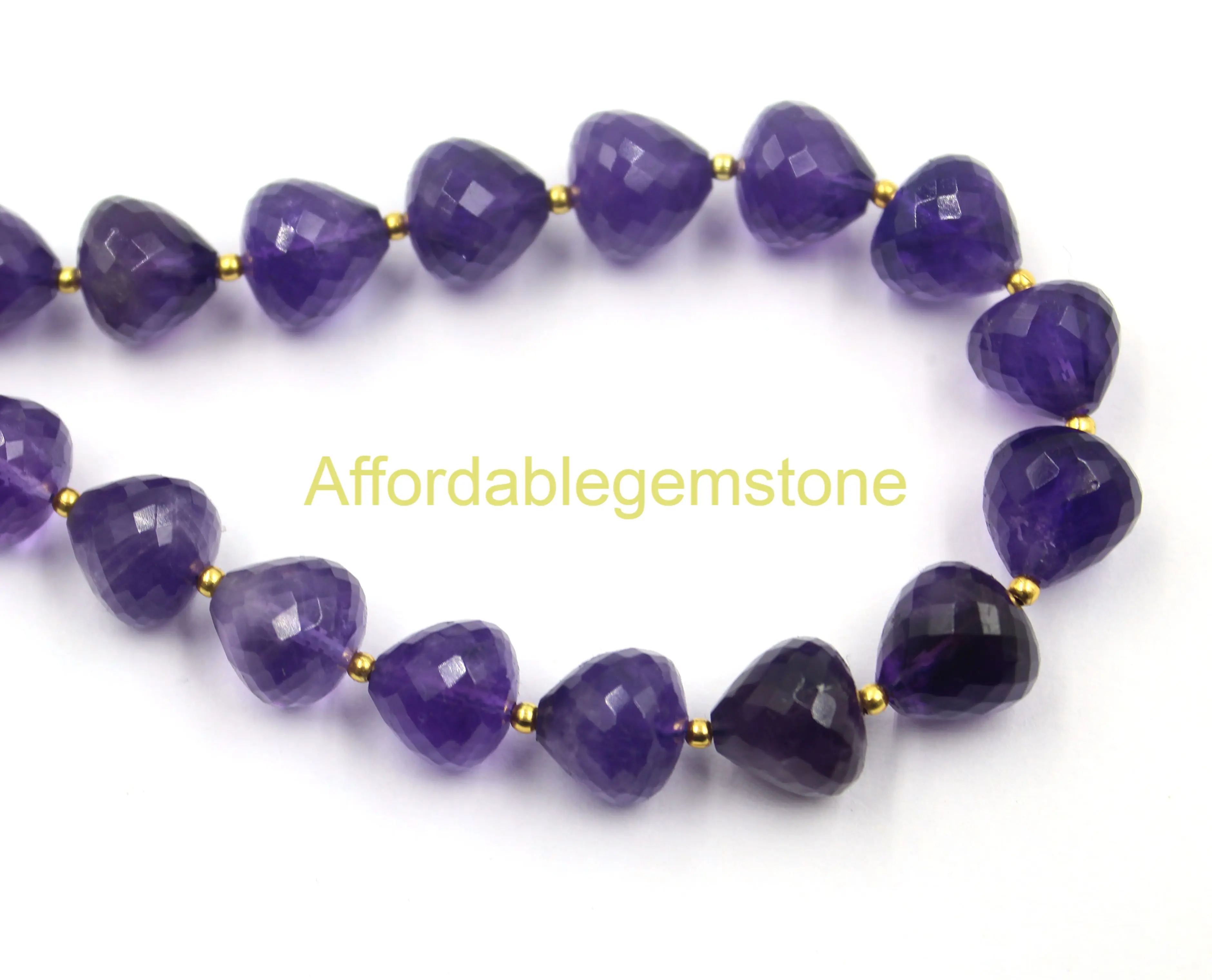 Натуральный аметистовый камень в форме капли граненые Аметистовые бусины Просверленный ручной работы для ювелирных изделий размером 8x10 мм