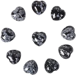 Wholesale snowflake obsidian heart puffy heart snowflake obsidian chakra crystals healing for sale