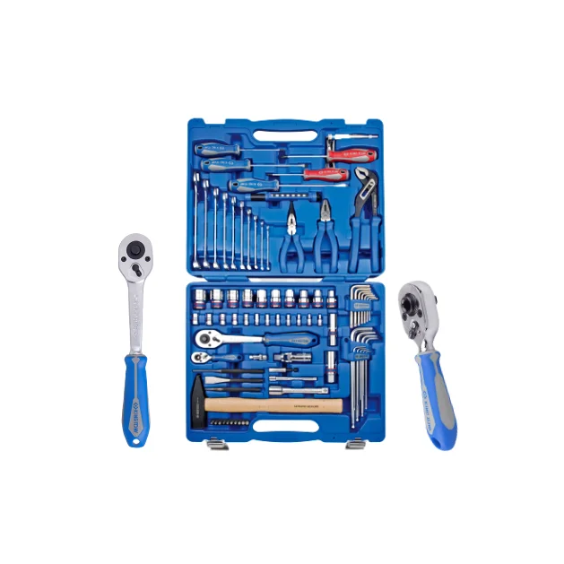 KING TONY Professional 81 PCS 1/2+1/4 Inch Hand Sockets Hand Tool Set Tool Kits 7581MR
