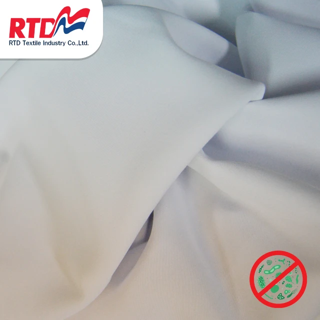 RTD Microbrand Fabric 100% Polyester For Uniform Or Medical Textile - White WD1294
