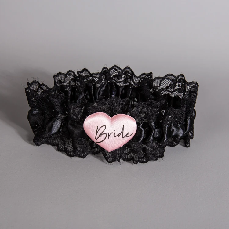 
HEN PARTY BRIDAL ACCESSORY POLYESTER GARTER - BLACK LACE 