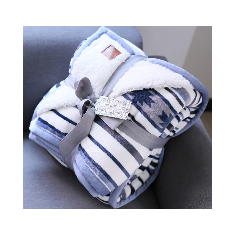 Wholesale Big Size 220*240 cm Korean Raschel Mink Blankets 1 ply 2 ply Double Bed Blanket Classical Custom Printing blankets