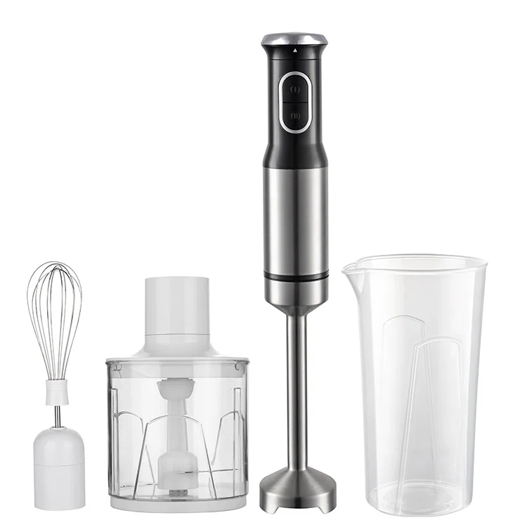 Handheld Detachable Mixing Head Variable Speed Electric Vegetable Fruit Meat Mixer Chopper Whisk Portable Hand Stick Blender Set