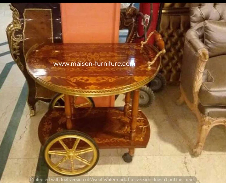 Trusted professional partner French tea table with wheels  office tea table tea table set Optimal choice