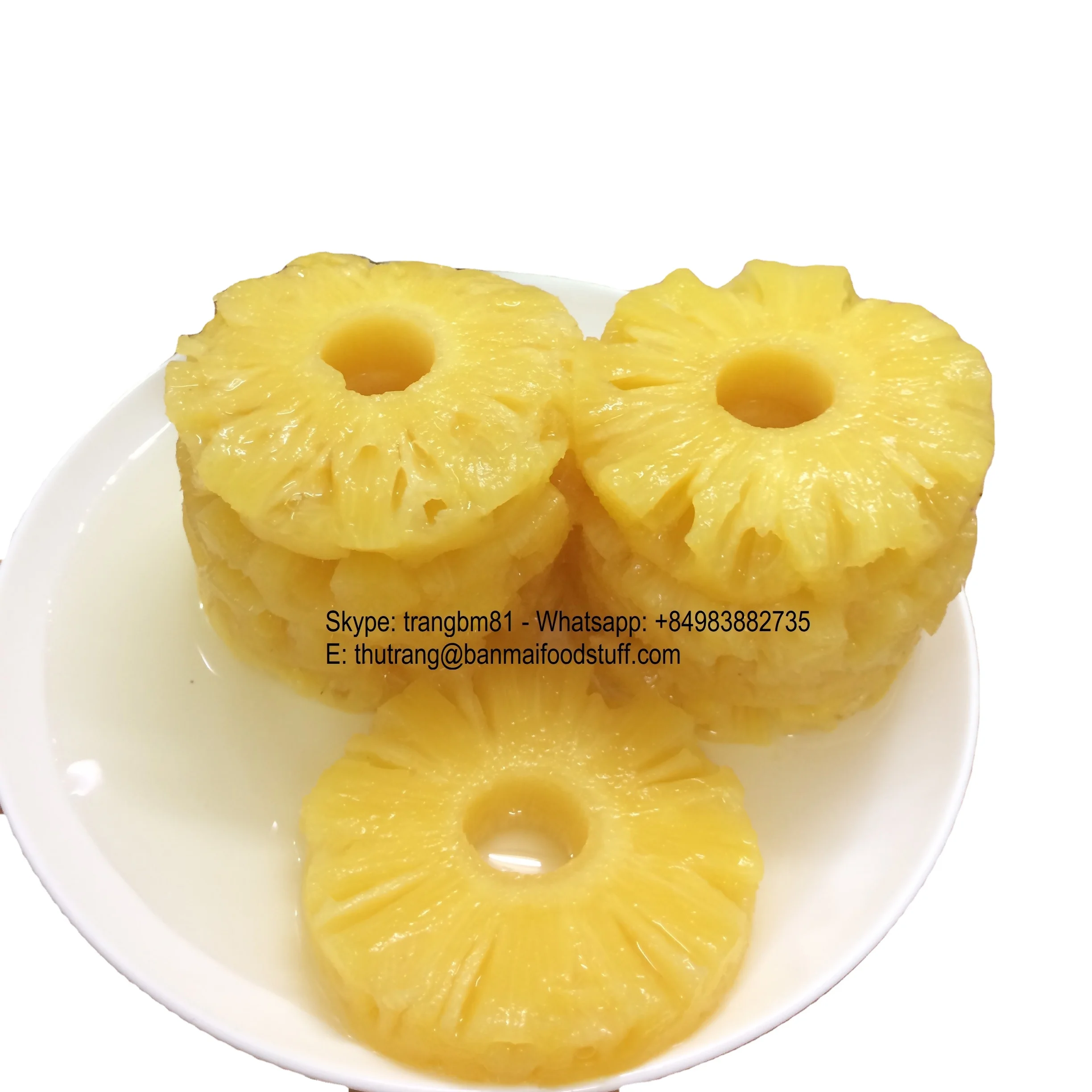 VIETNAM CANNED PINEAPPLE SLICES RINGS IN LIGHT SYRUP 20OZ 580ML 565gr NET WEIGHT- CHOICE QUALITY PRODUCT OF VIETNAM MANUFACTURER