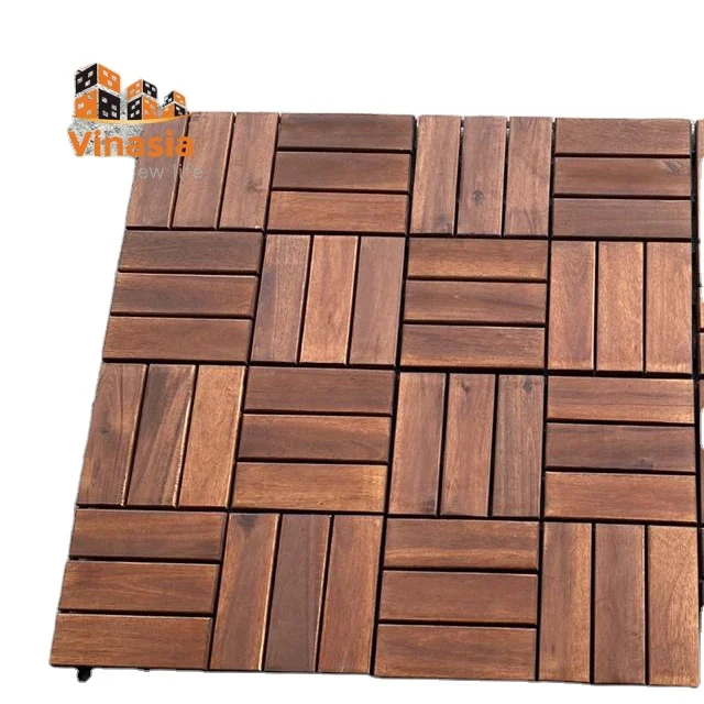 
Deck Tiles Patio Pavers Acacia Wood Outdoor Flooring Interlocking Patio Tiles 12