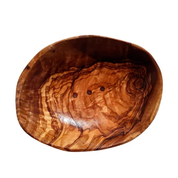 Custom Eco-Friendly family hotel bathroom Olive Wood Soap dish Holder Mediterranean Style Soap Dish