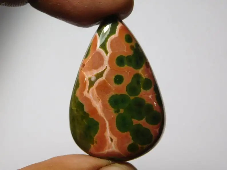 Top Quality 100% Natural Ocean Jasper Cabochon Loose Pear Shape Genuine Gemstone For Making Jewelry at Affordable Prices Bulk