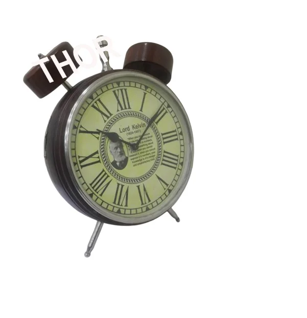 High Quality Wooden Bass Degin Lord Kelvin Table Clock Nautical Home Decor for Living Room or Bedroom Wall Space Perfect