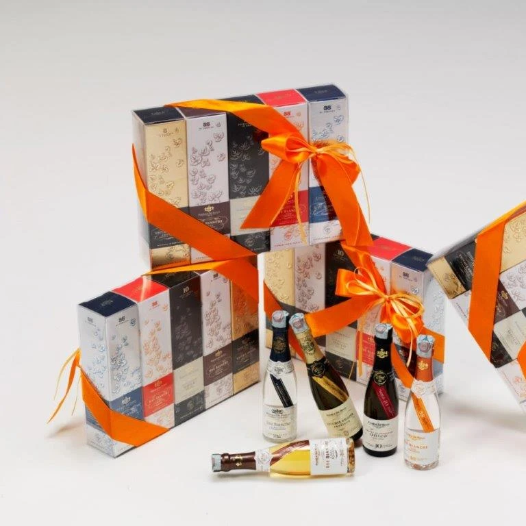 QUALITY BARRIQUE AGED GRAPPA GIFT PACK 5 EXCELLENCE ANDREA DA PONTE of PROSECCO 50CL Grape Brandy Distilled from VENETO 0.8 Kg