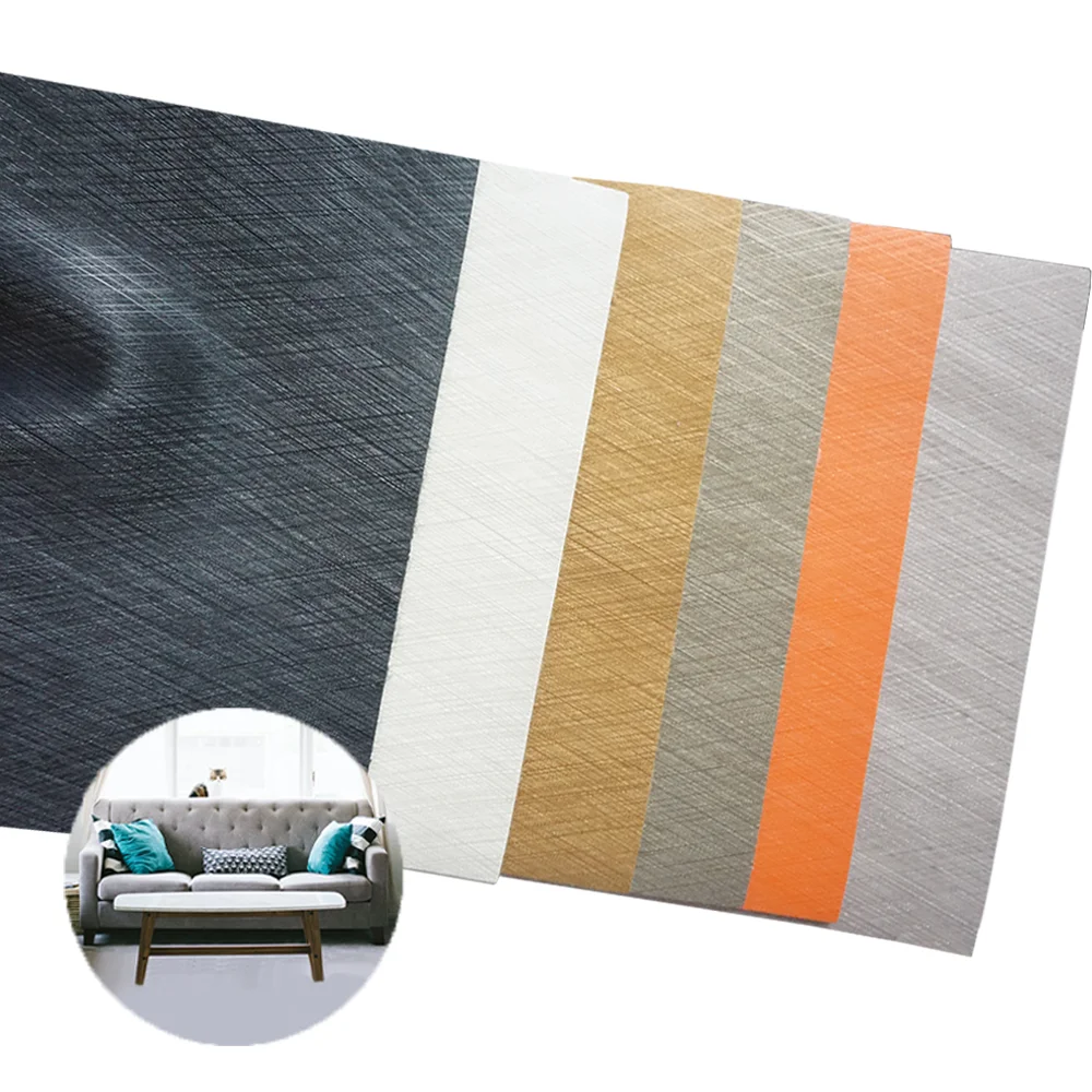  Желтая двухсторонняя кожаная мебель для спальни из ПВХ кожи и дерева