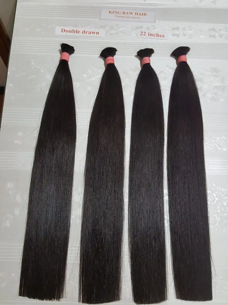 Лидер продаж Натуральные Прямые Волосы KingRawHair 22 дюйма человеческие волосы вьетнамские двойные натянутые 100% наращивание волос