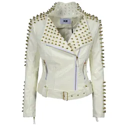 Motorcycle Biker White Or Black Leather Jacket Casual PU Leather Jacket For Men