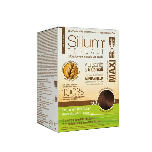 Made in Italy ammonia free golden light chestnut permanent dye cream hair colors maxi kit revitalizing with 5 cereals