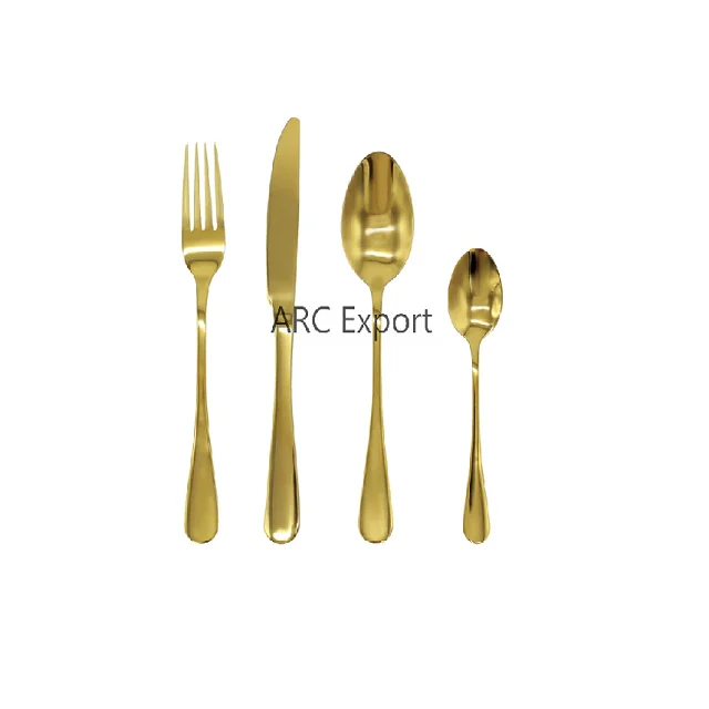 Black & Brass Gold Luxury Spoons & Cutlery Flatware Dinnerware Hotelware Serving Luxury Cutlery