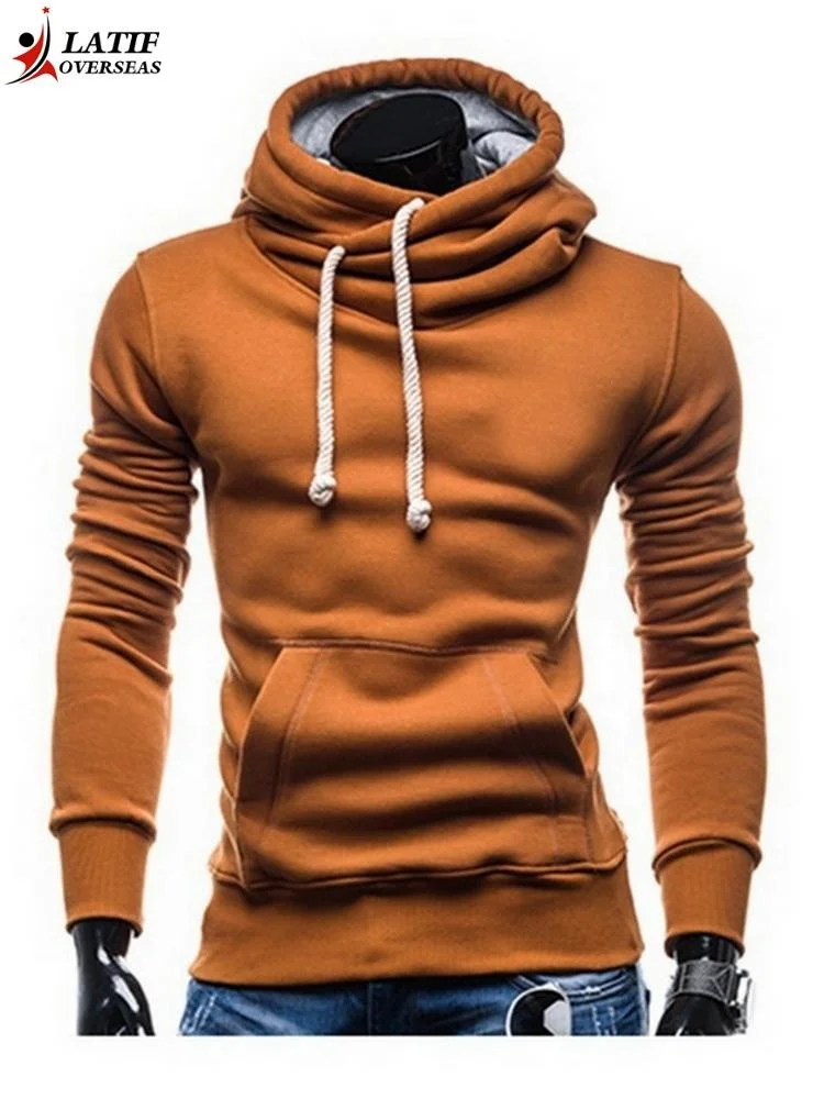 Grey Turtleneck fine quality thick fleece Hoodie