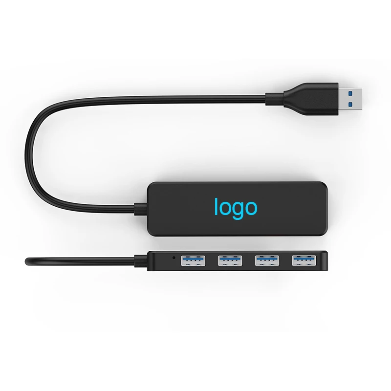 Hot sale Ultra-thin 4 Port Usb  2.0 Hub  Hdd Mouse Keyboard Card Reader Gamepad Usb Splitter for  PC Xbox PS4 Laptops