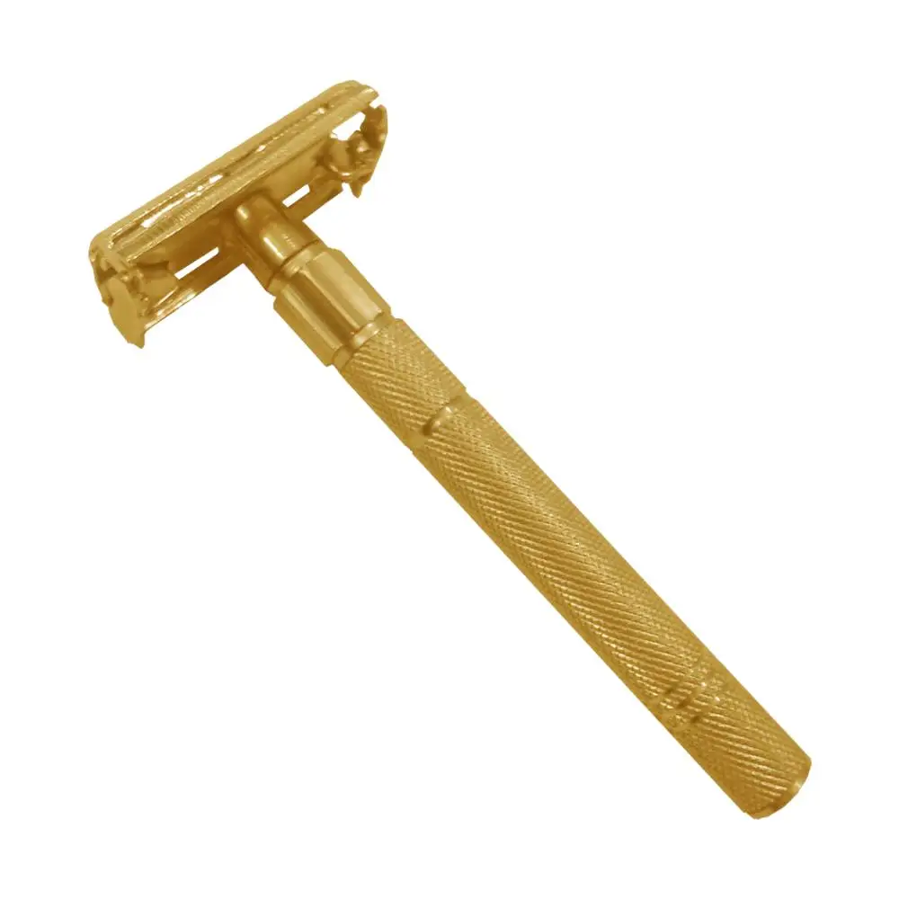 Personal Shaving Stainless Safety Razors All Type of Hair Removal Full Metal for Men or Women Black Handle Single Blade 10 Pcs