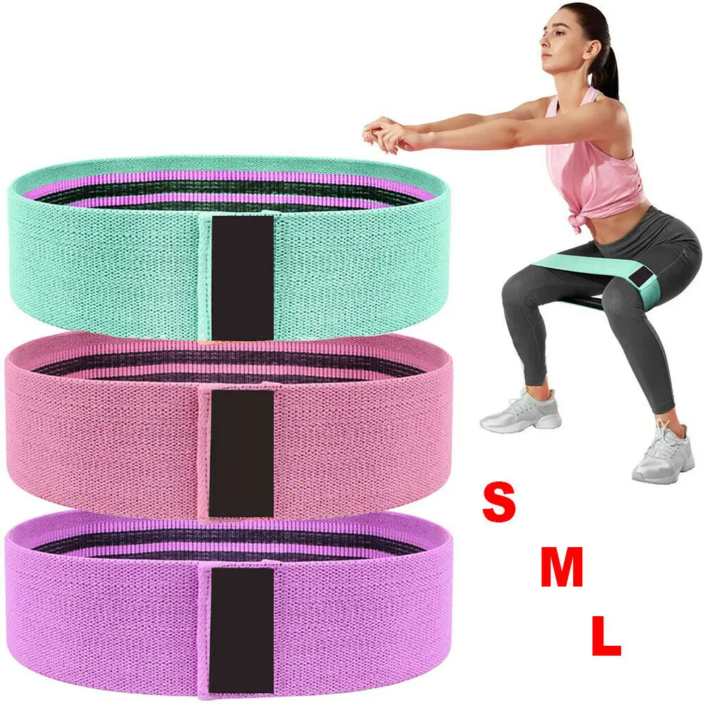 
New Fabric Booty Resistance Hip Elastic Bands for Workout Resistance Loop Warm up and squats Exercise 
