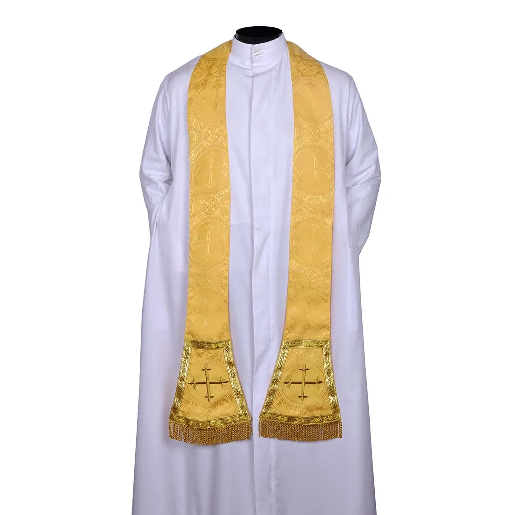 Premium Quality Priest Stoles Customized Embroidery Style Church Priest Stoles Custom Design Available
