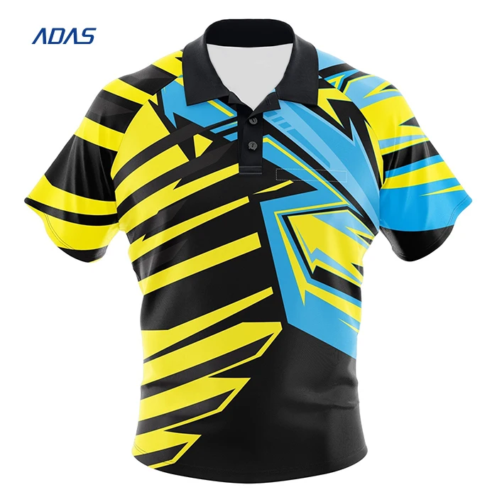 cheap allover printed Sublimation custom design polo mens shirts
