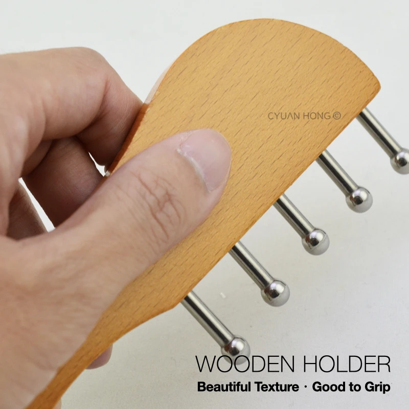 FREE SHIPPING Factory Direct Wooden Head Body Scalp Face Massager for Face Beauty Care Tool