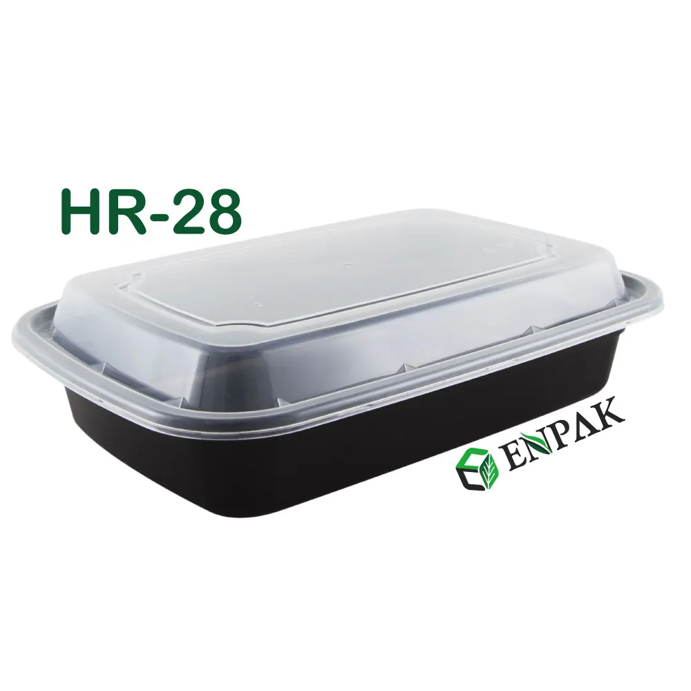 Disposable plastic food containers 28 oz Meal prep PP boxes