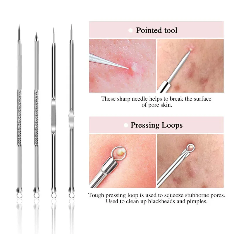 Жидкость для снятия экстрактор акне удаление инструмент моднок ювелирное изделие Popping Прыщ Пятна Zit удаления из нержавеющей стали комплект