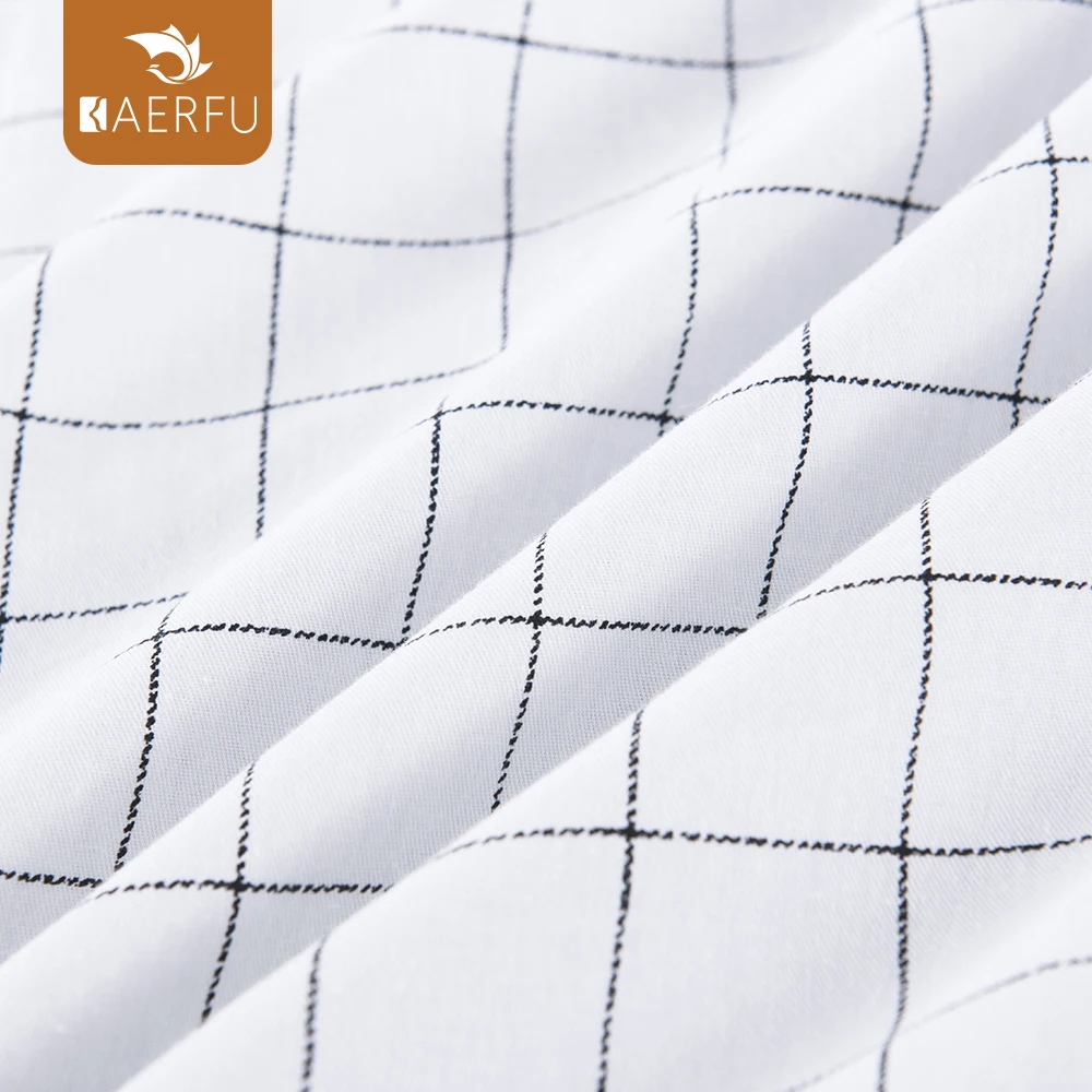 
KAERFU 4 pcs white bedding set buy home textile cotton sheet comforter quilt sets 