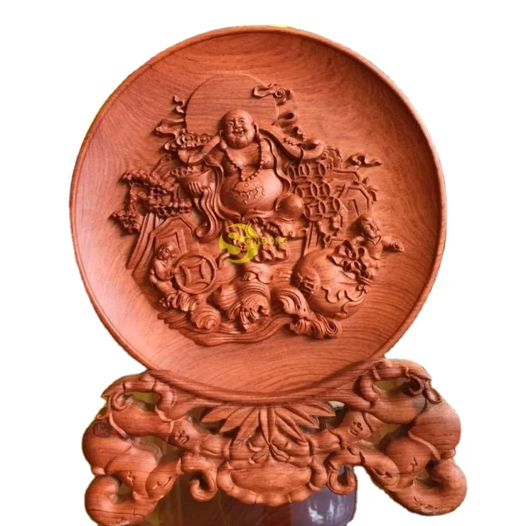 
Decorative plate with feng shui carvings cheap 