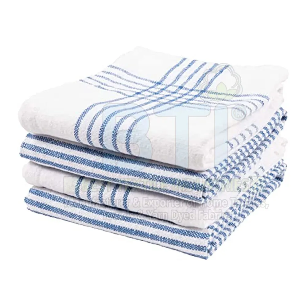 100% Cotton Fully Dyed Kitchen Towel Set Dobby Finishing Towel Set Dishcloth Cotton Tea Towels