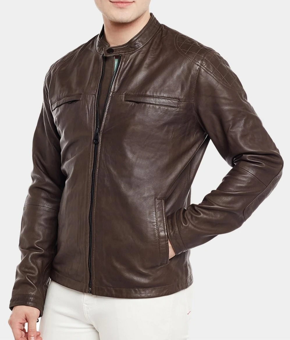 Mens Orignal Leather Jacket In Sheep Veg Alamo Article