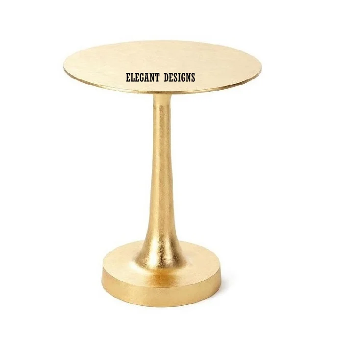 Gold Plated Aluminium Metal Table Medium Size Exclusive Designed Top Quality Competitive Price Metal Side Table For Living Room