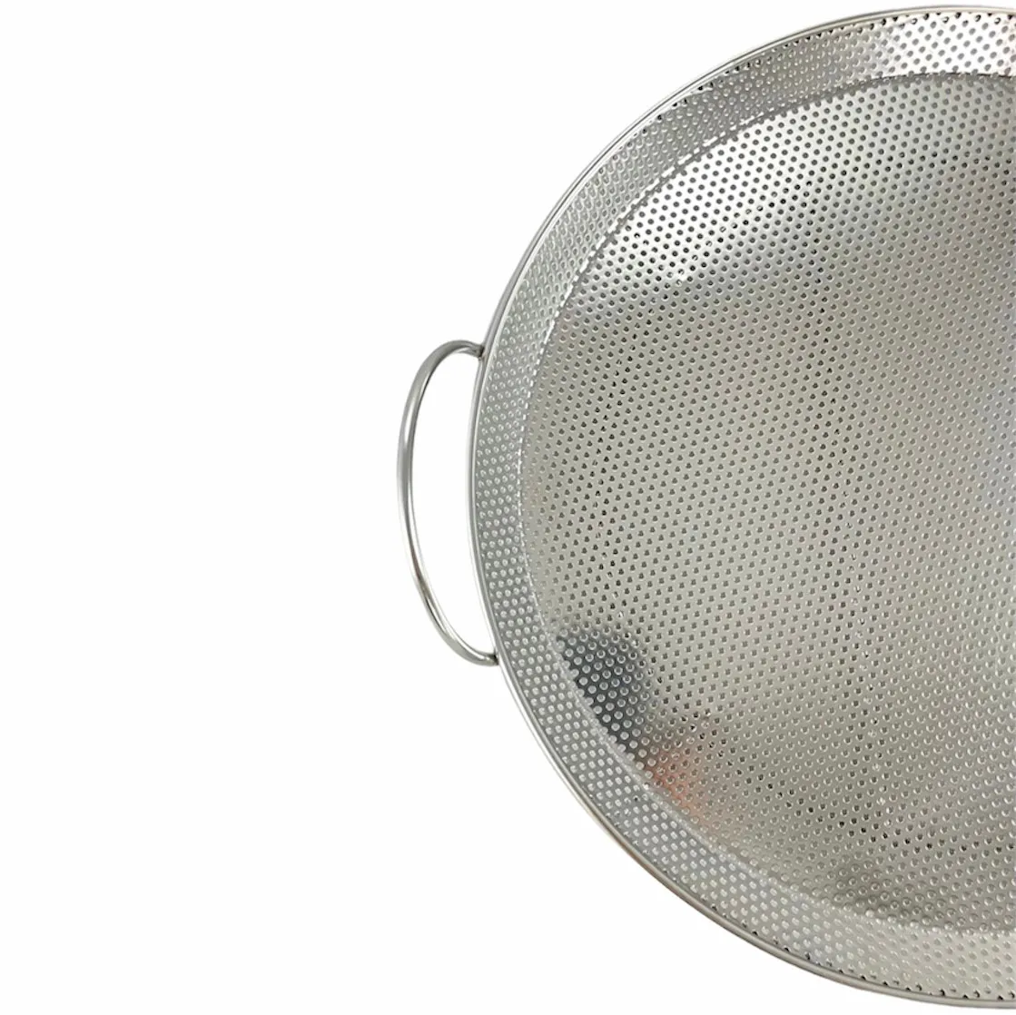 Perforated 18/8 Stainless Steel BBQ pizza pan baking tray