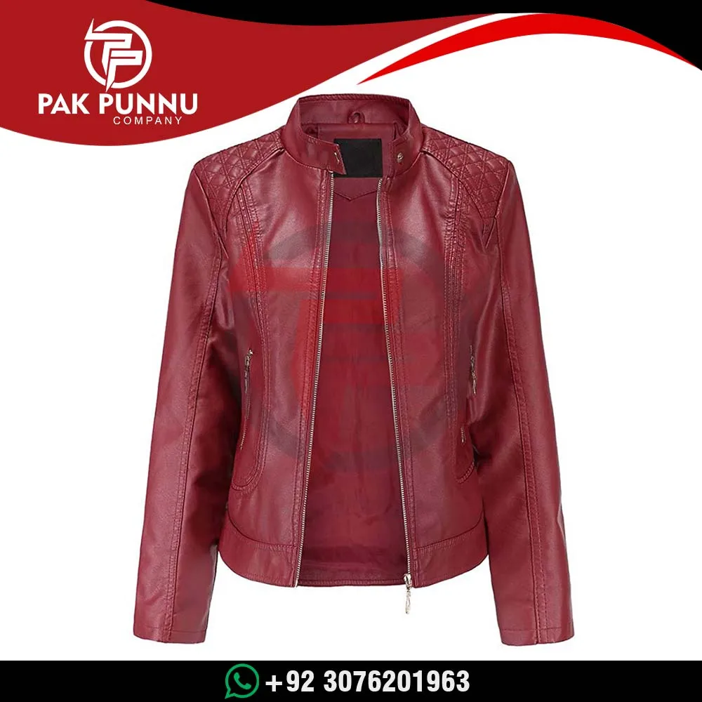 Wholesale Women Leather Jackets Women Denim Clothing Black Custom Coat Motorbike Leather Jackets For Woman Jackets