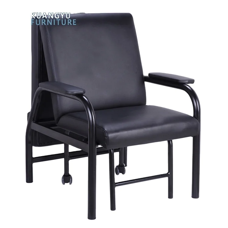 Modern leather medium density foam sponge folding chair for hospital