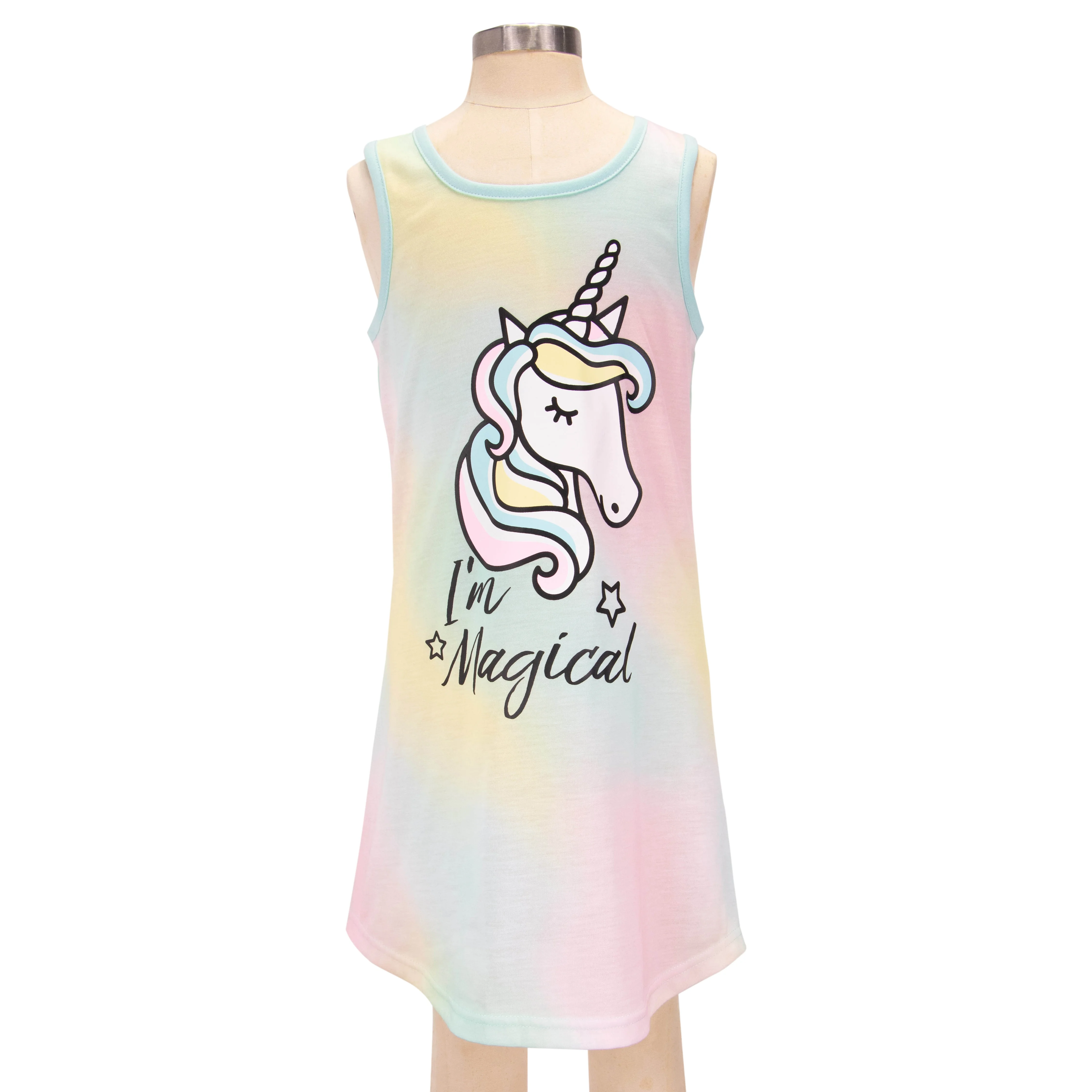 3 Piece Rainbow Shirts All Over Print Shorts Tank Tops Unicorn Summer Baby Girls Pajamas