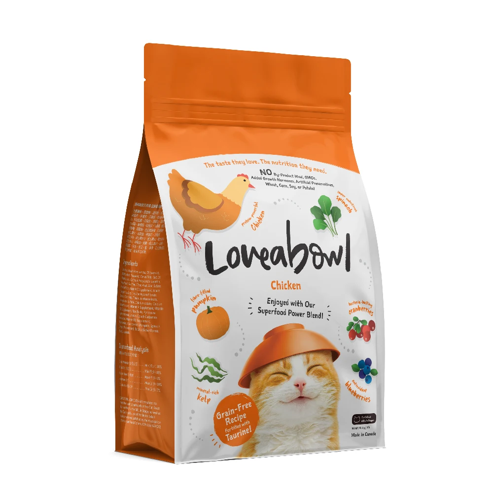 Сухая еда для кошек от канадского происхождения бренд Loveabowl 2 20 фунтов смешанные овощи Omega 6 корм со вкусом курицы