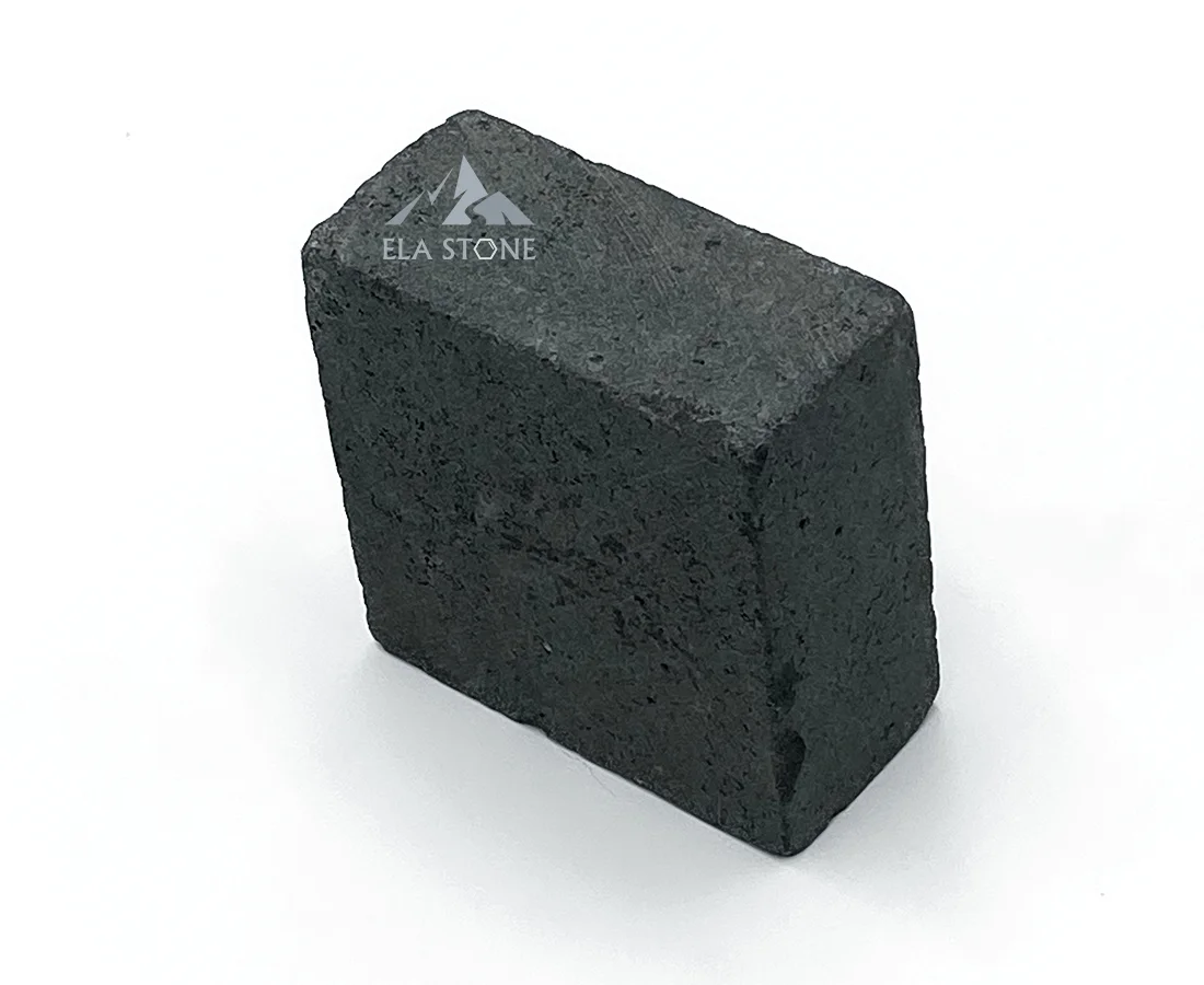 ELA Stone Modern Postmodern Midcentury Villa Apartment Building Garden Picked Lava Cubic Stone from Vietnam