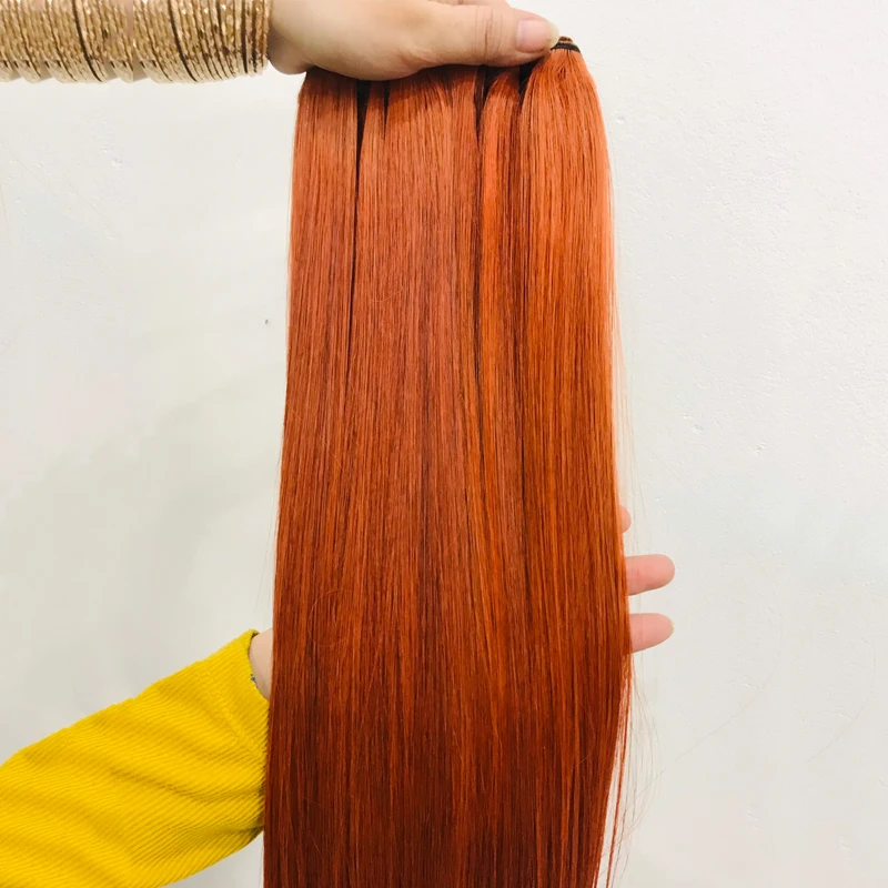 Top Seller 2021 Wholesale No Shedding No Fading Raw Virgin Double Drawn Bone Straight Human Hair Extension Wig